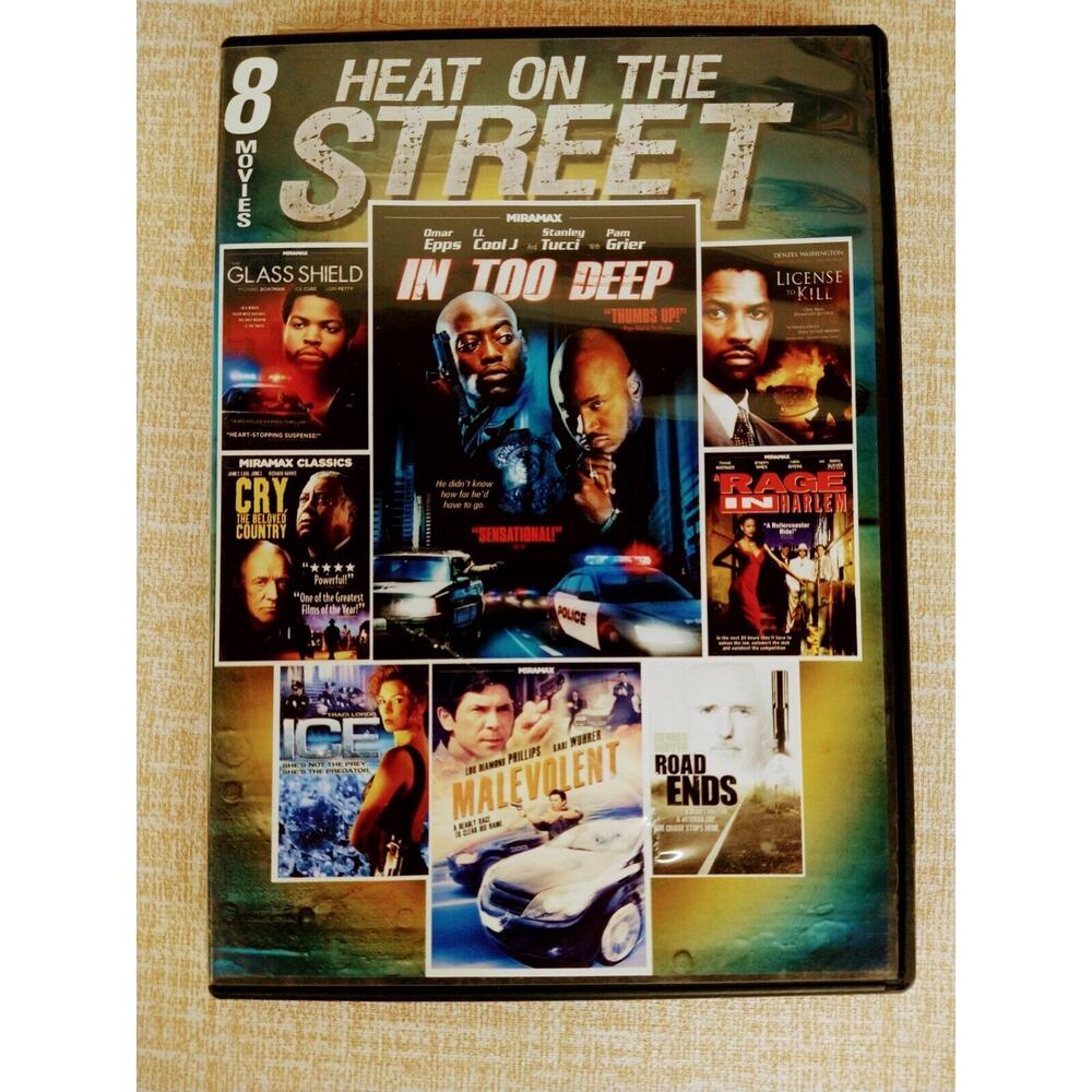 DVD 8-Film Heat‎ On The Street - In too Deep / Glass Shield